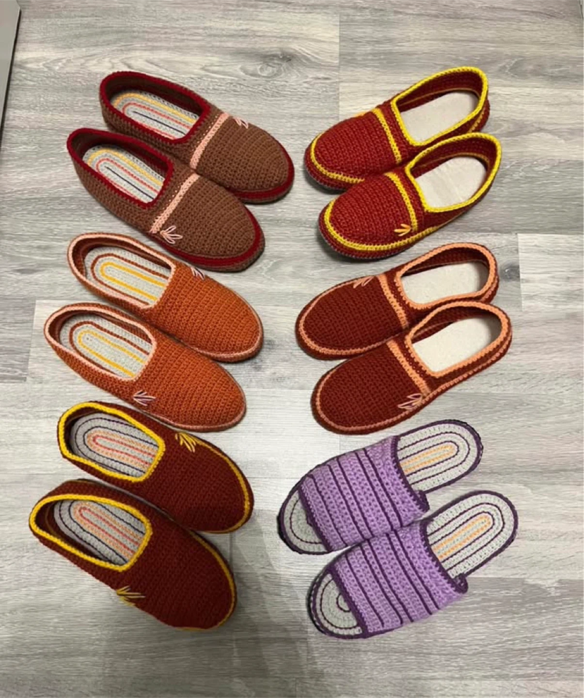 Handmade Crochet Slippers - Assorted Colours