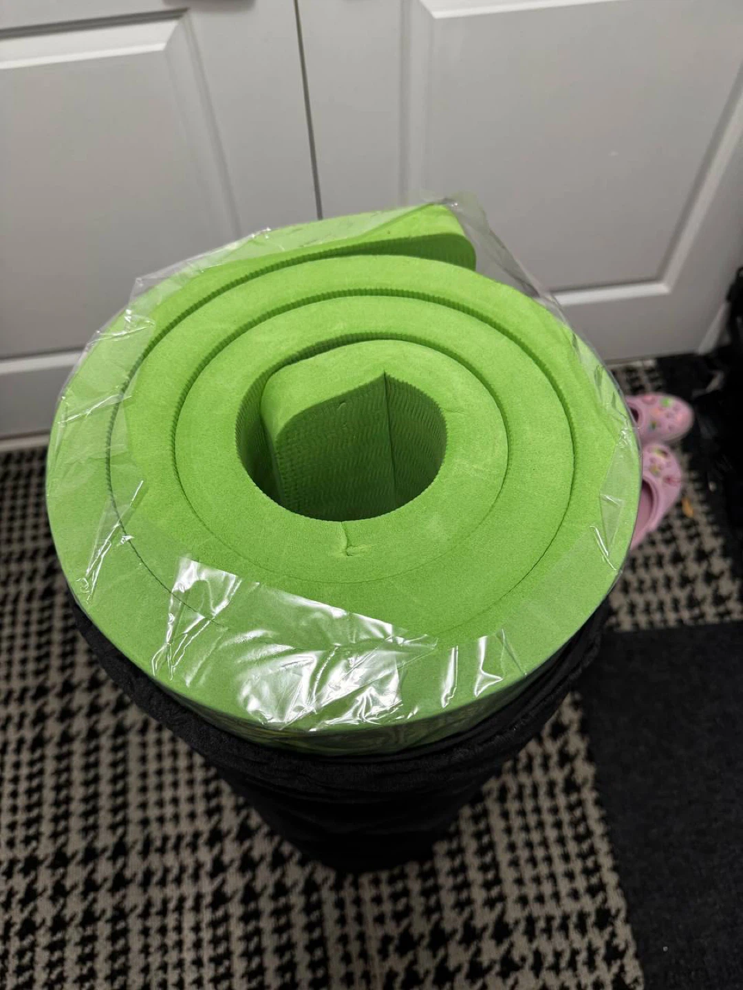 Nuveti Large Exercise Mat (Green/Pink) – 30mm Thick TPE – NEW