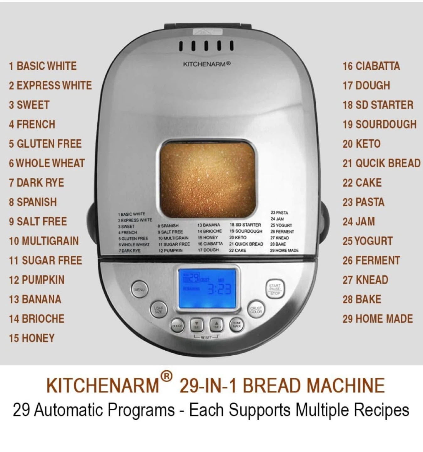 KitchenArm 29-in-1 Bread Machine - photo 3