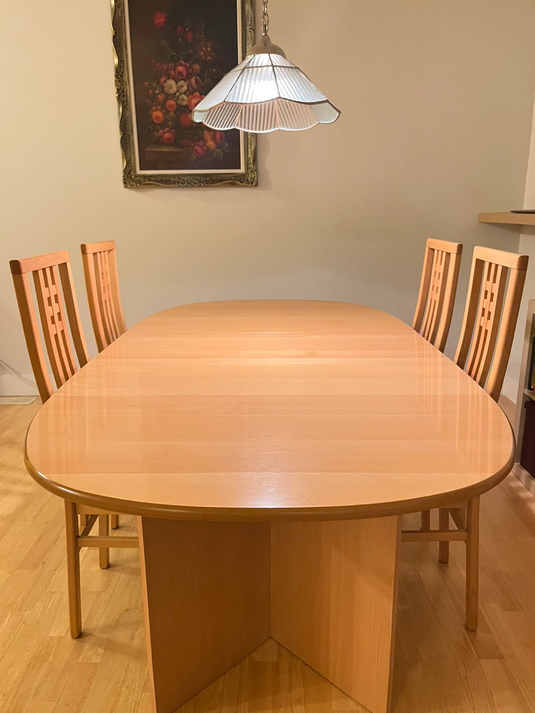FREE Convertible Oval Dining Table + 4 Chairs (Made in Denmark)