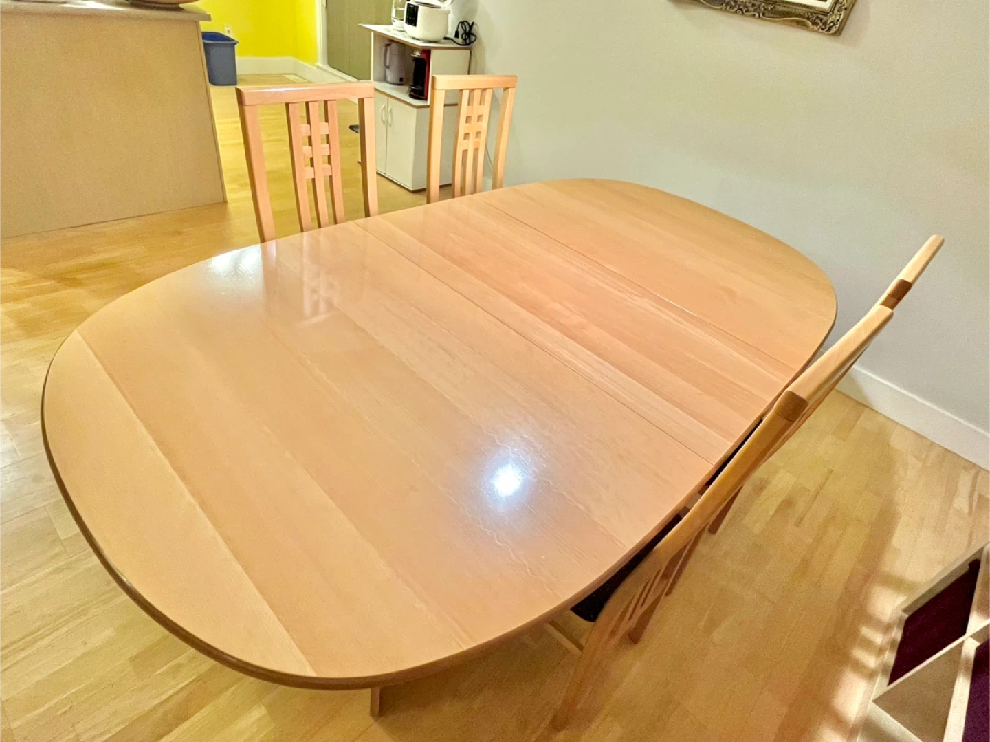 FREE Convertible Oval Dining Table + 4 Chairs (Made in Denmark) - photo 2