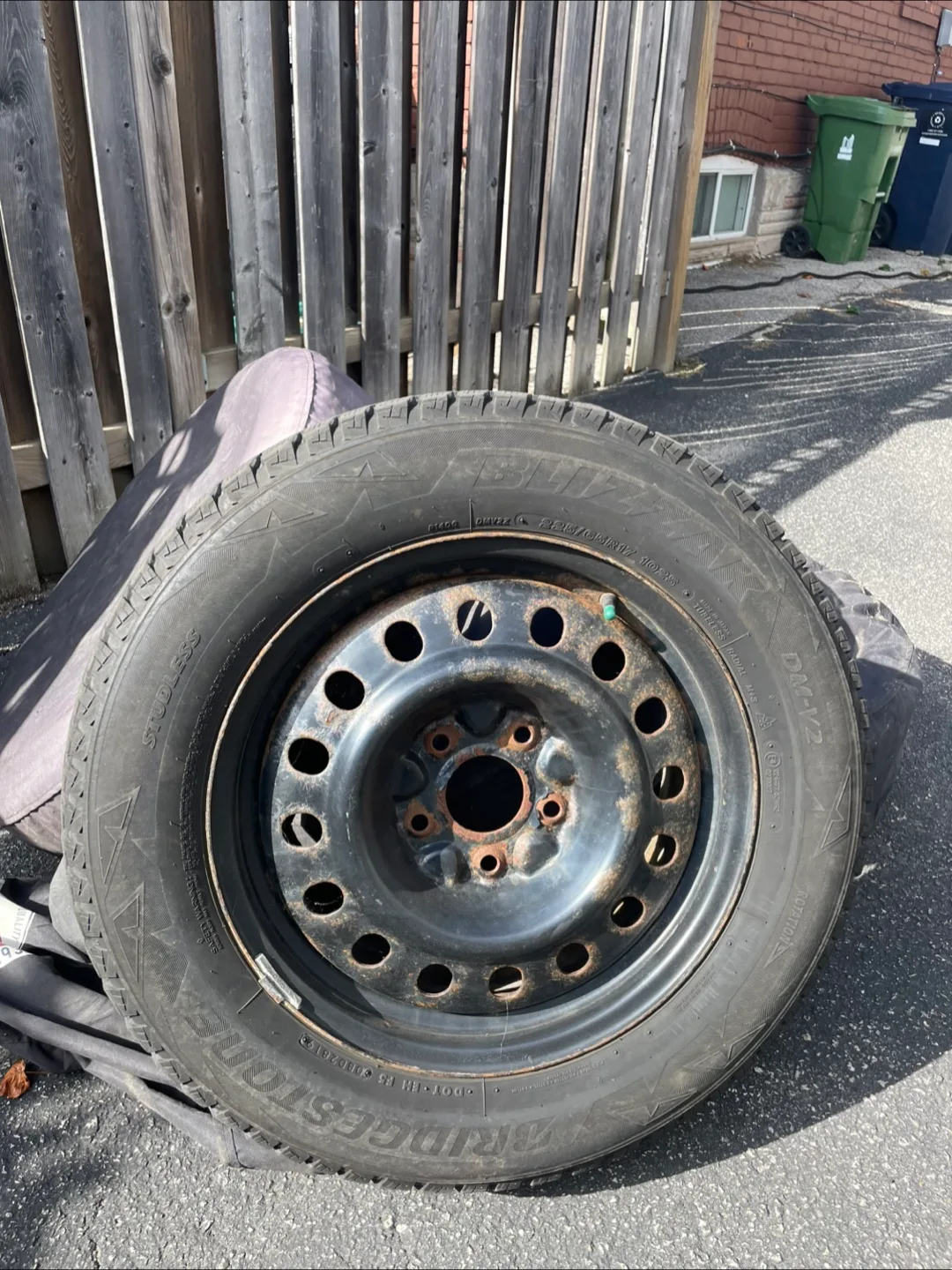 Winter Tires on Rim- Bridgestone Blizzak DM-V2 225/65R17 Tire image indicator(4)