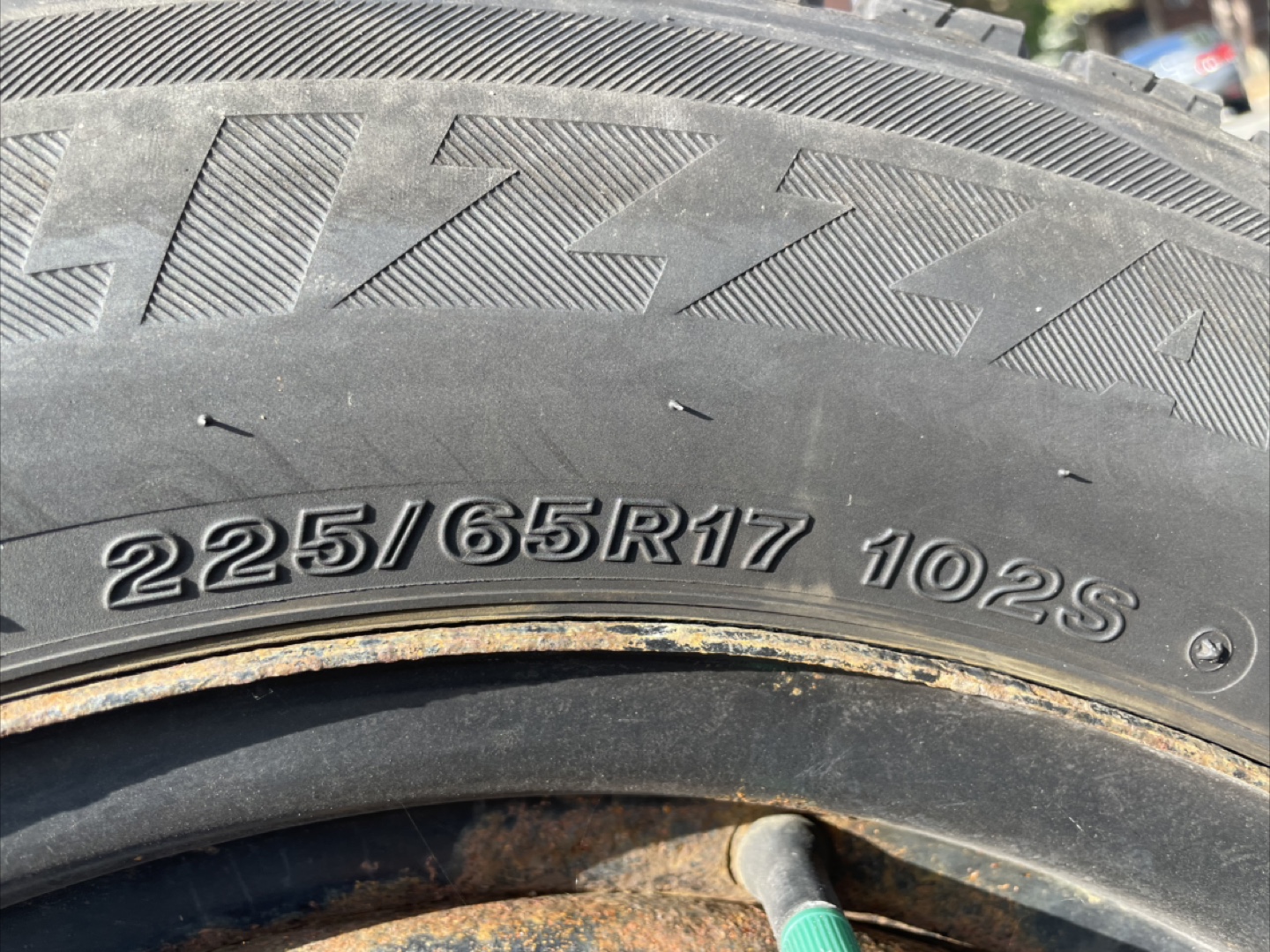 Winter Tires on Rim- Bridgestone Blizzak DM-V2 225/65R17 Tire