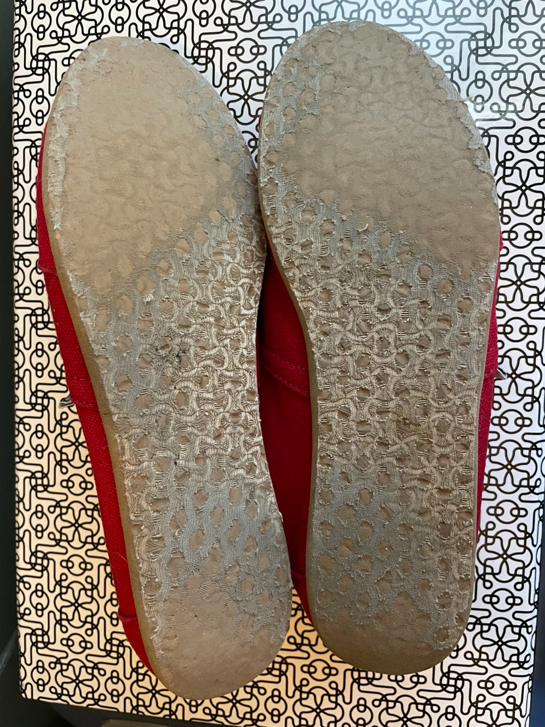 TOMS Red Canvas Shoes - Size 8 - photo 2