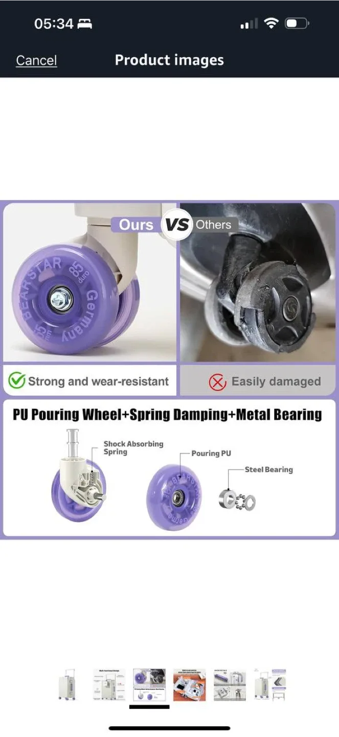 ROPLUS Aluminium Frame Carry-On Luggage (Black, 21”) — NEW image indicator(6)