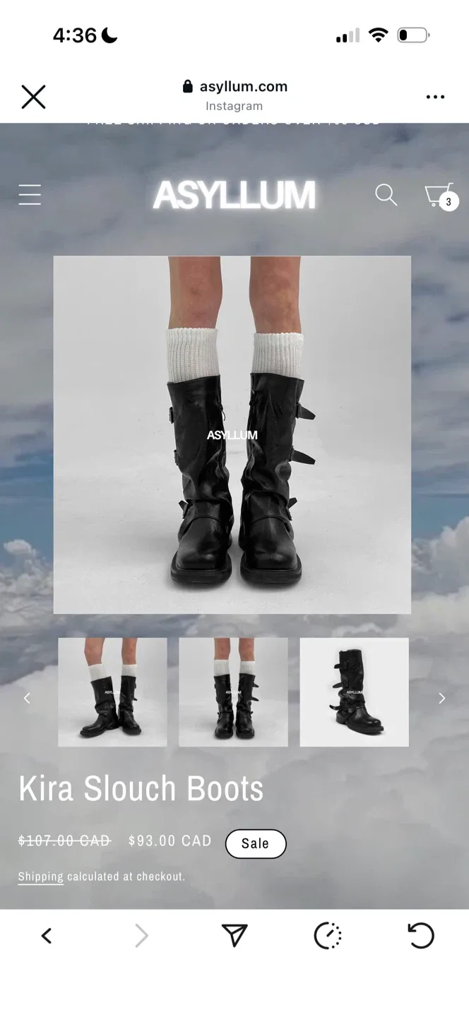 Asyllum Kira Slouch Boots, Black, Size us8 image indicator(5)