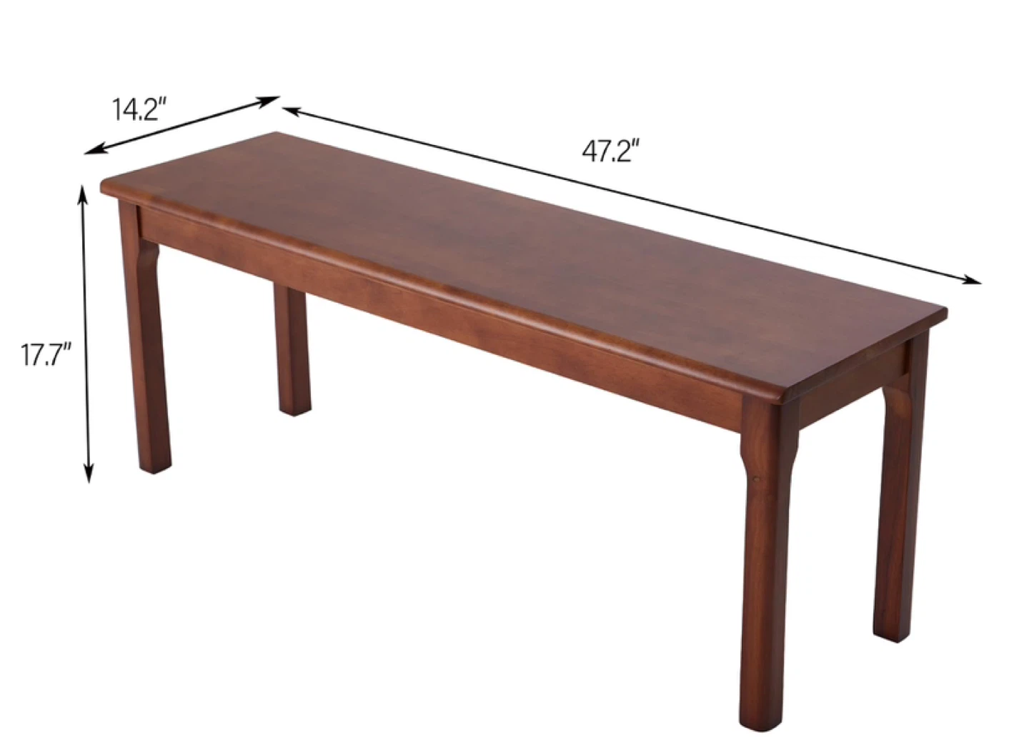 K KELBEL 100% Solid Oak Wood Bench Entryway Bench - photo 2