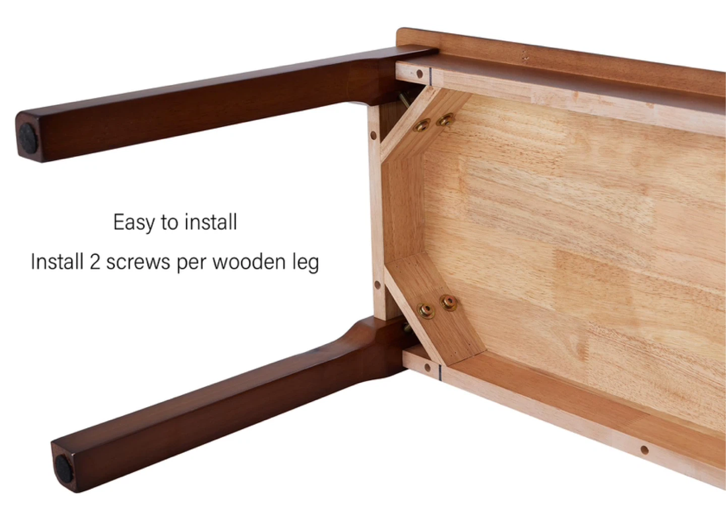 K KELBEL 100% Solid Oak Wood Bench Entryway Bench - photo 5