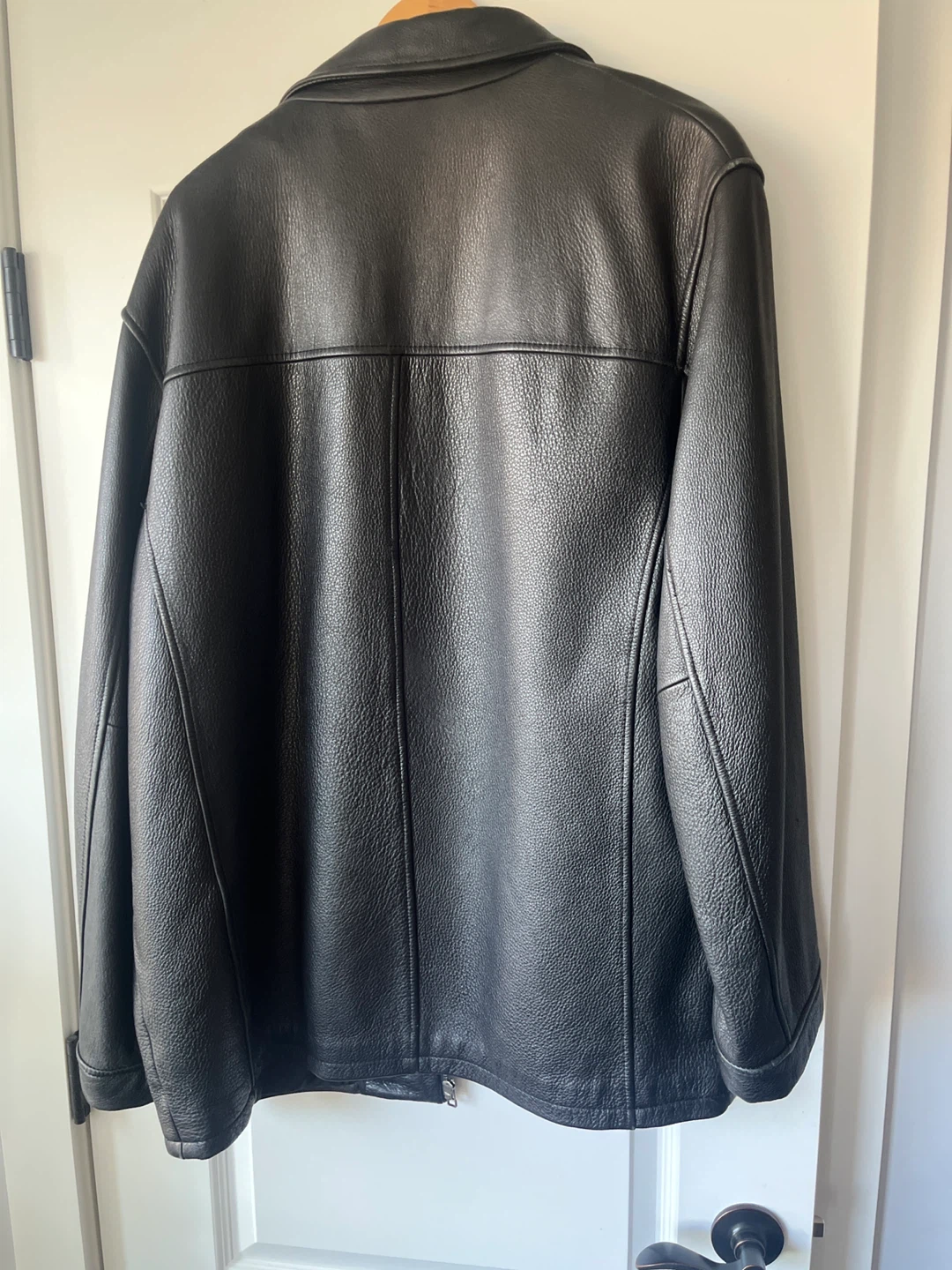 DANIER Men’s Black LEATHER Coat - photo 3