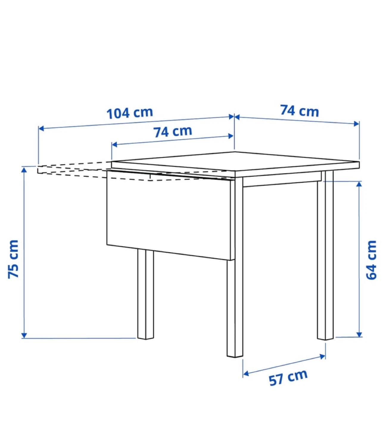 Ikea White Extendable Table - photo 4