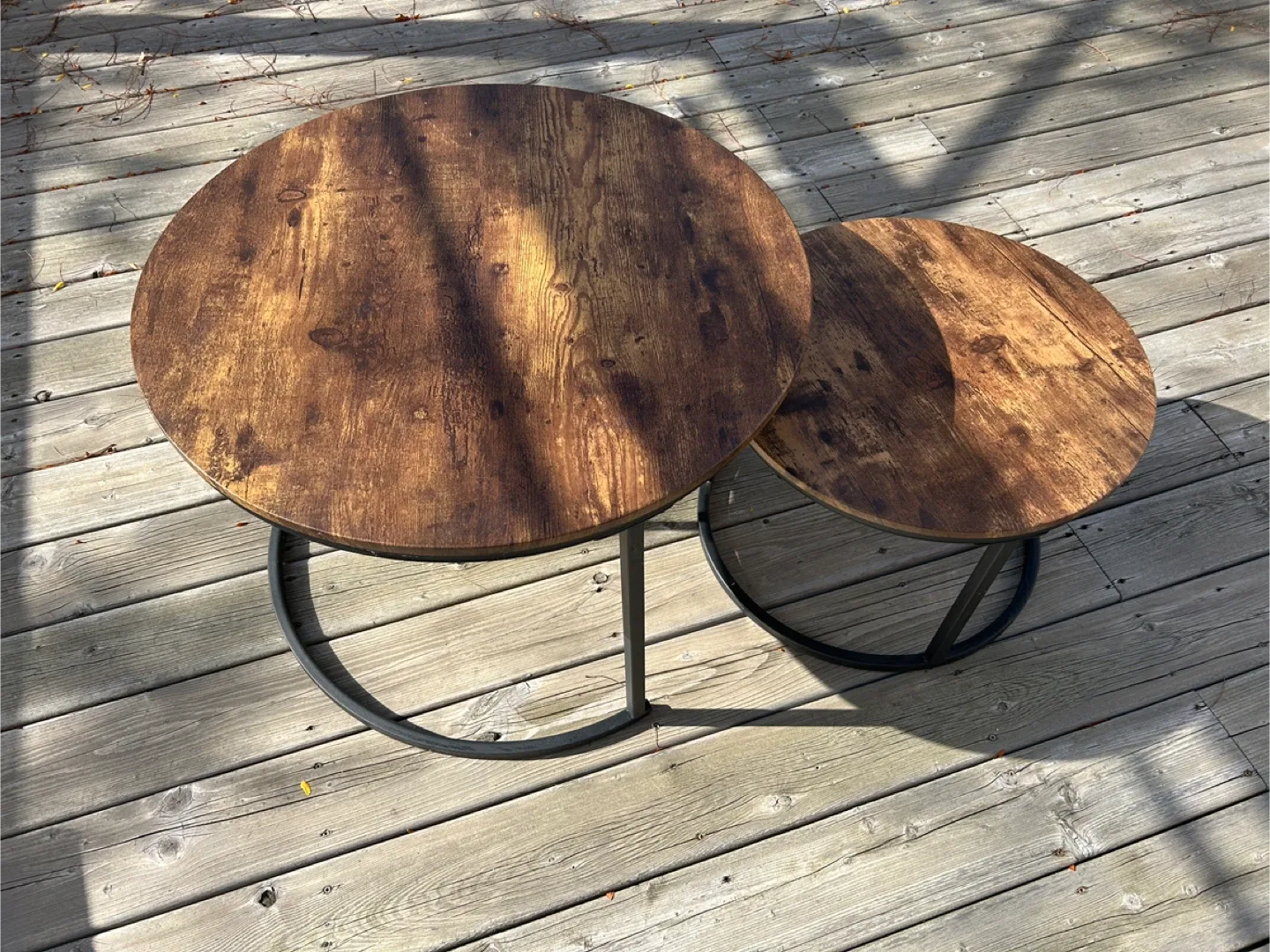 Round Nesting Coffee Tables - Wood Finish image indicator(2)