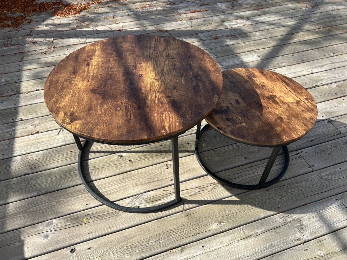 Round Nesting Coffee Tables - Wood Finish image indicator(3)