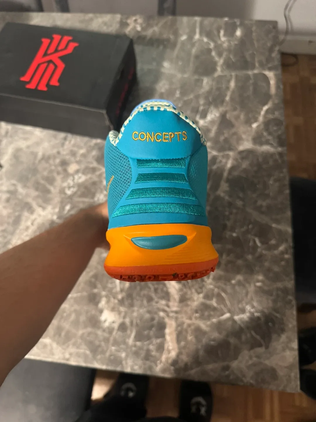 Nike Kyrie 7 “Horus” Concepts Collab — Teal/Orange — Size 10.5 image indicator(5)