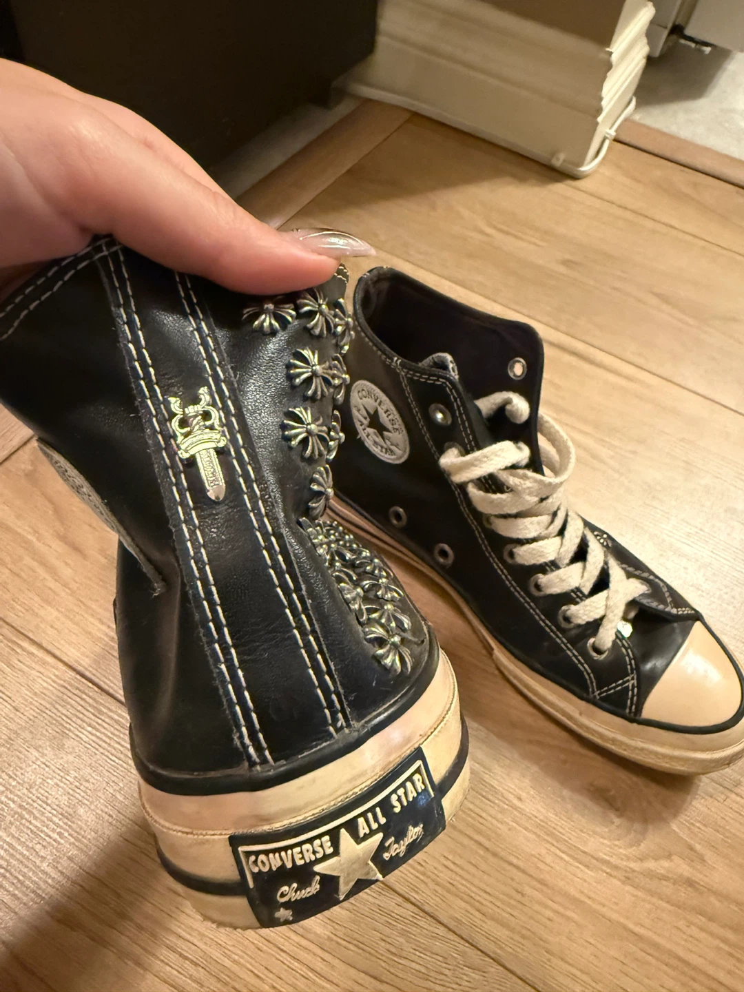 Chrome Hearts x Converse Chuck Taylors High Top Sneakers - photo 3