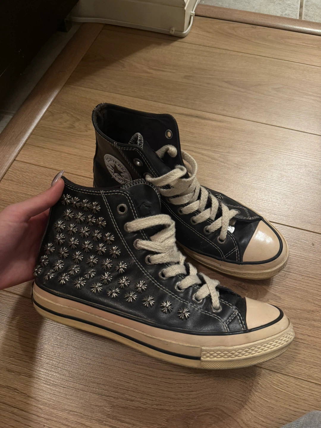Chrome Hearts x Converse Chuck Taylors High Top Sneakers