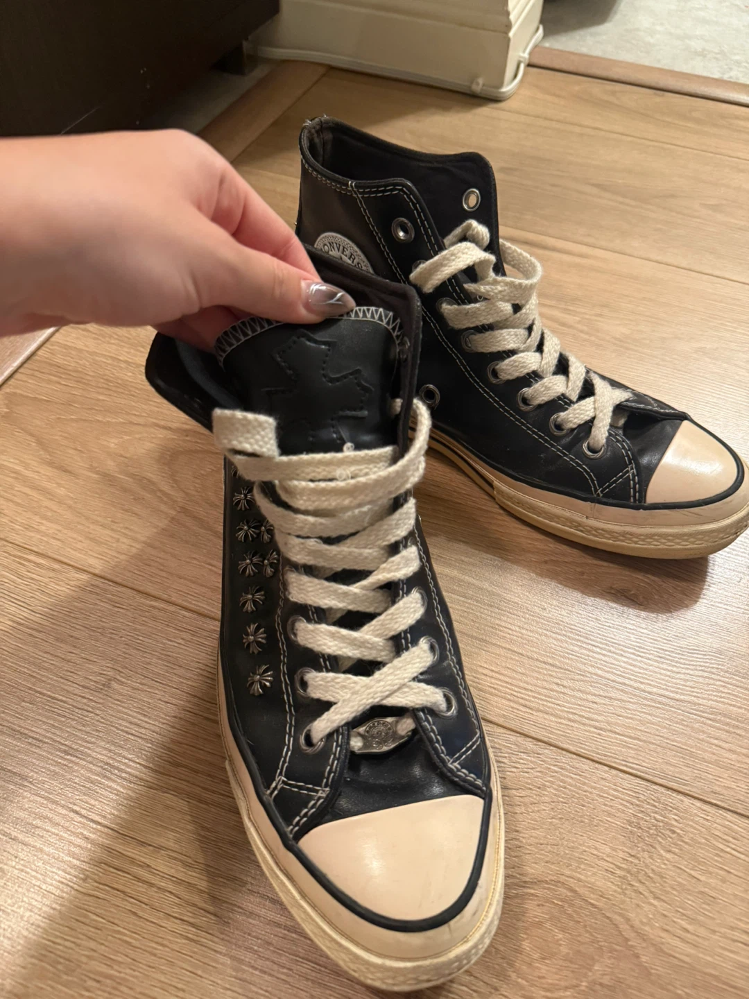 Chrome Hearts x Converse Chuck Taylors High Top Sneakers - photo 2