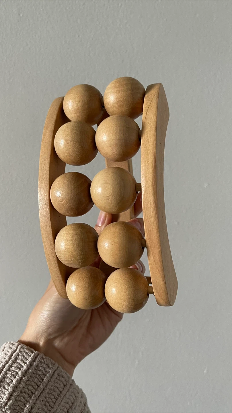 Brookstone Wooden Body Roller Massager - photo 3