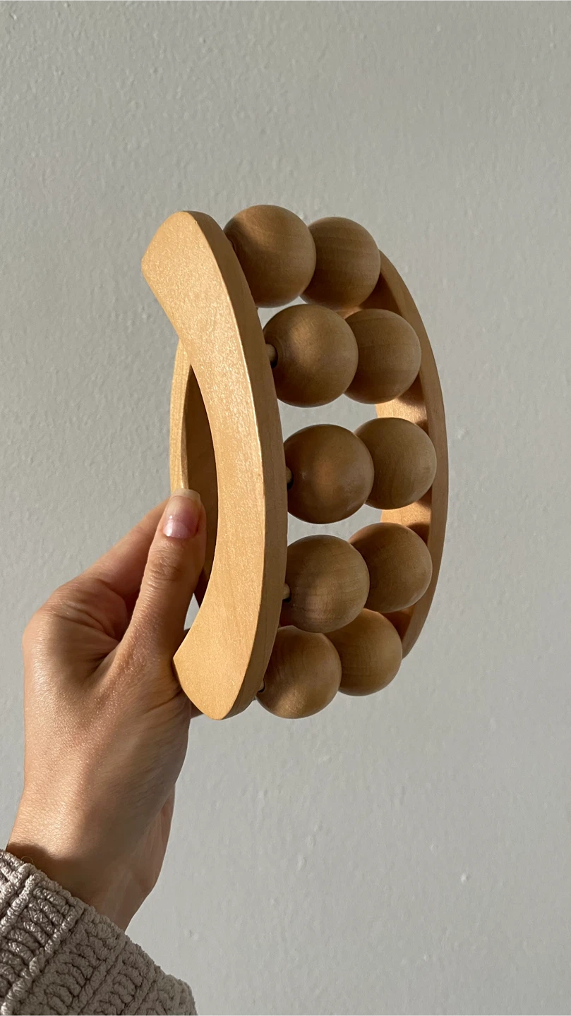 Brookstone Wooden Body Roller Massager - photo 2