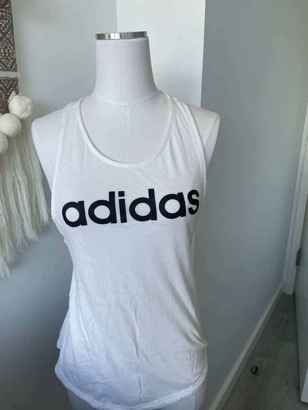 Adidas White Tank Top - Size XS thumbnail
