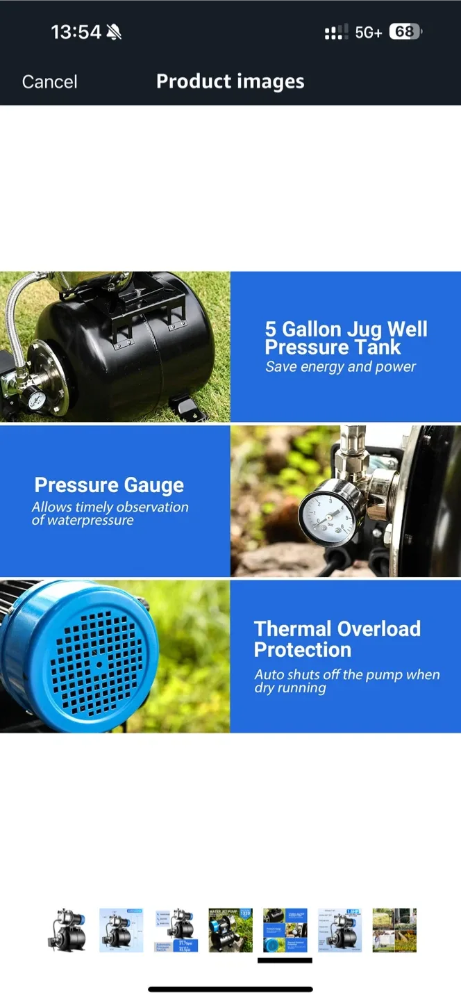 Water Jet Pump 1320 GPH image indicator(5)