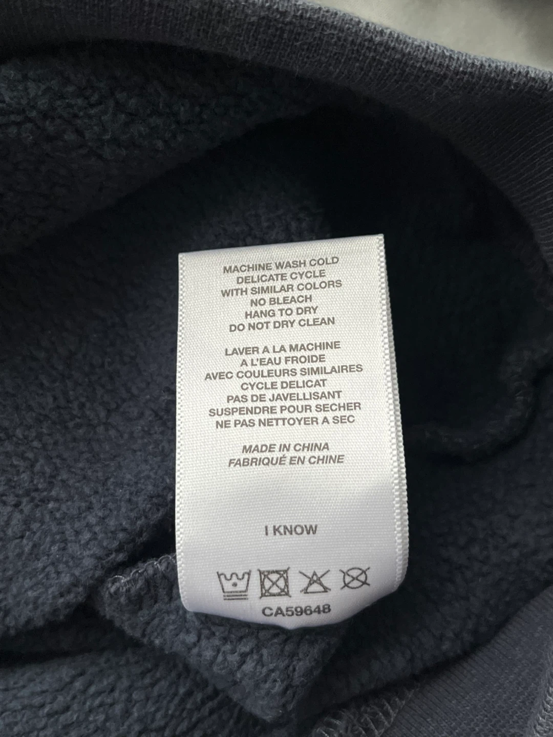 Dime Crewneck Fleece Sweater Navy Men’s Size Large - photo 5