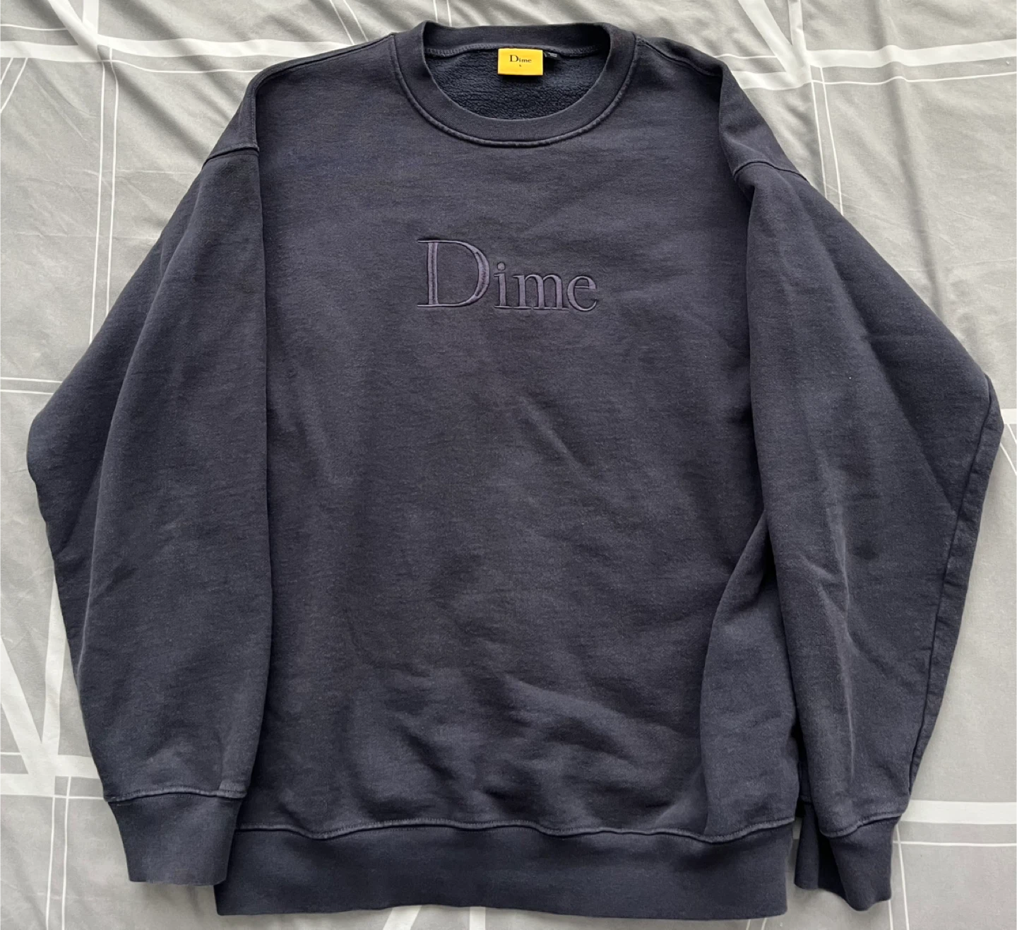 Dime Crewneck Fleece Sweater Navy Men’s Size Large