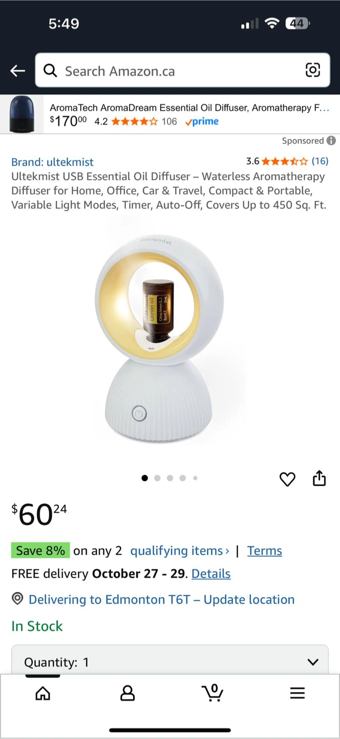Ultekmist USB Essential Oil Diffuser