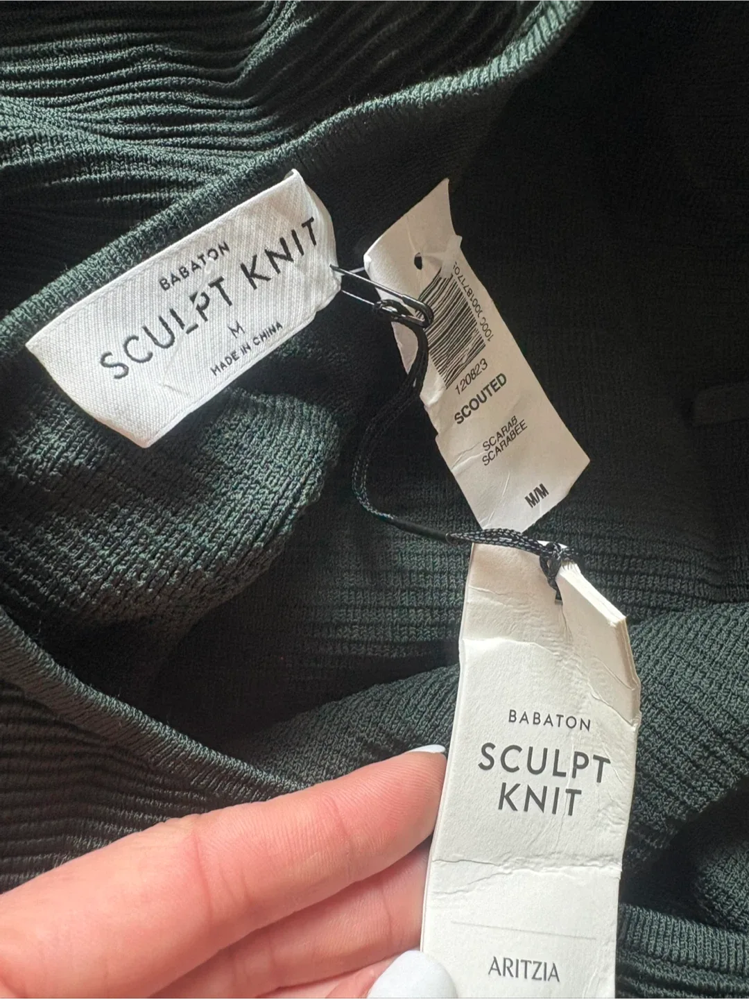 Babaton Sculpt Knit Top - Green, Size M - New with tags ✨ image indicator(7)