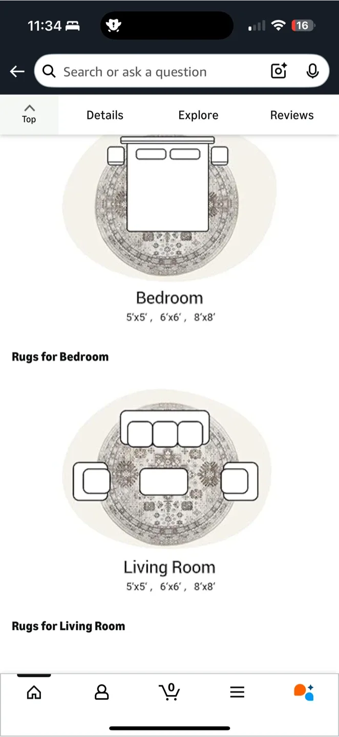 Zesthome Washable Round Rug – 9ft (Brown/Beige) image indicator(6)