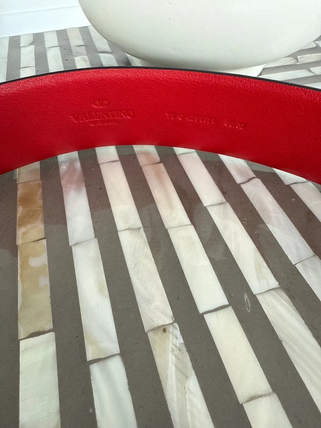 Valentino Black Leather Belt Size 30/82 image indicator(2)