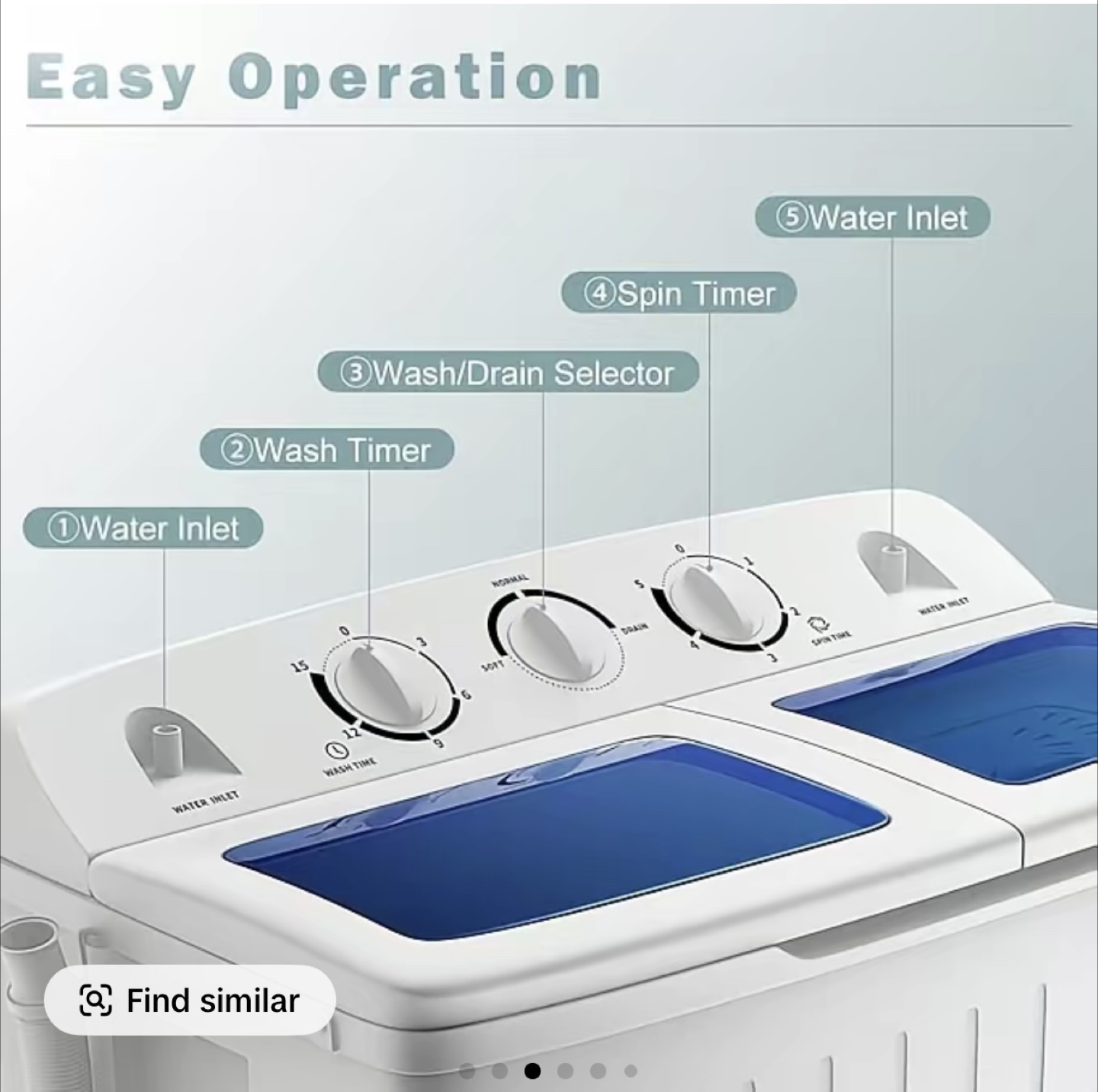 Costway portable washing machine - photo 4