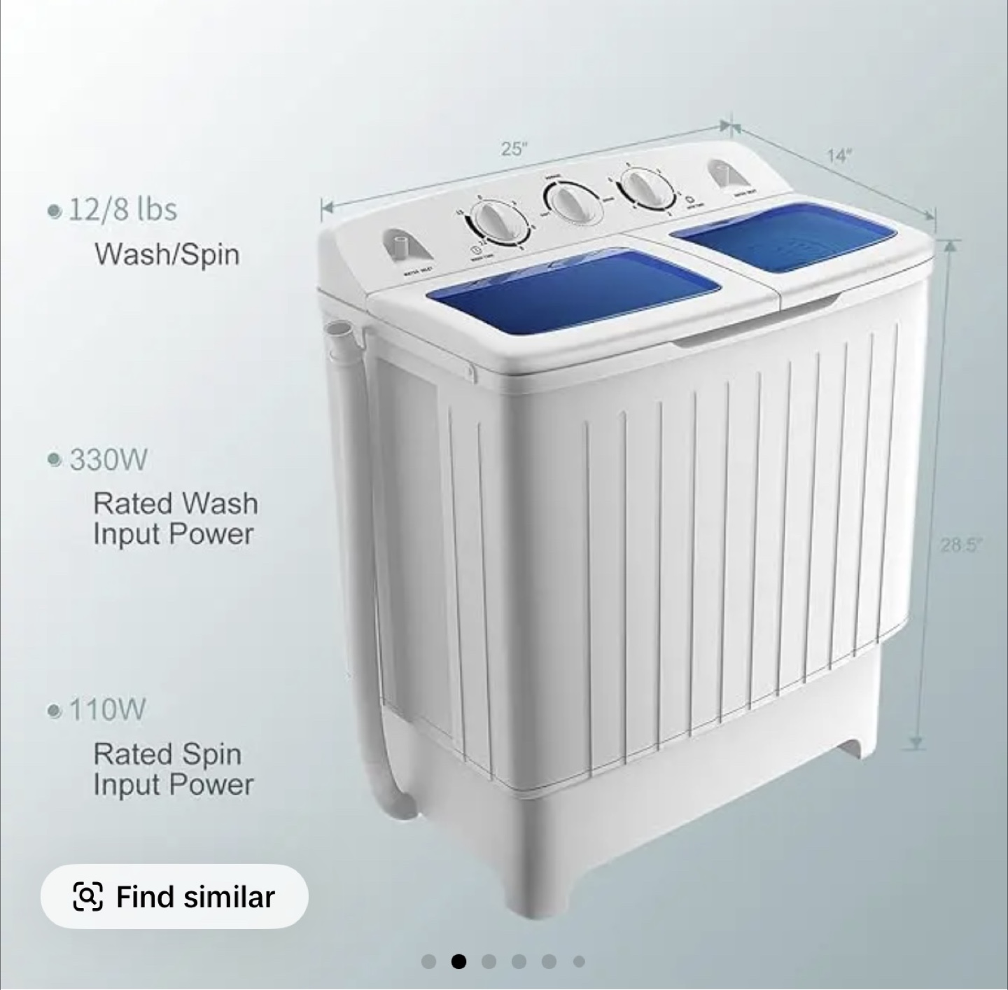 Costway portable washing machine - photo 3
