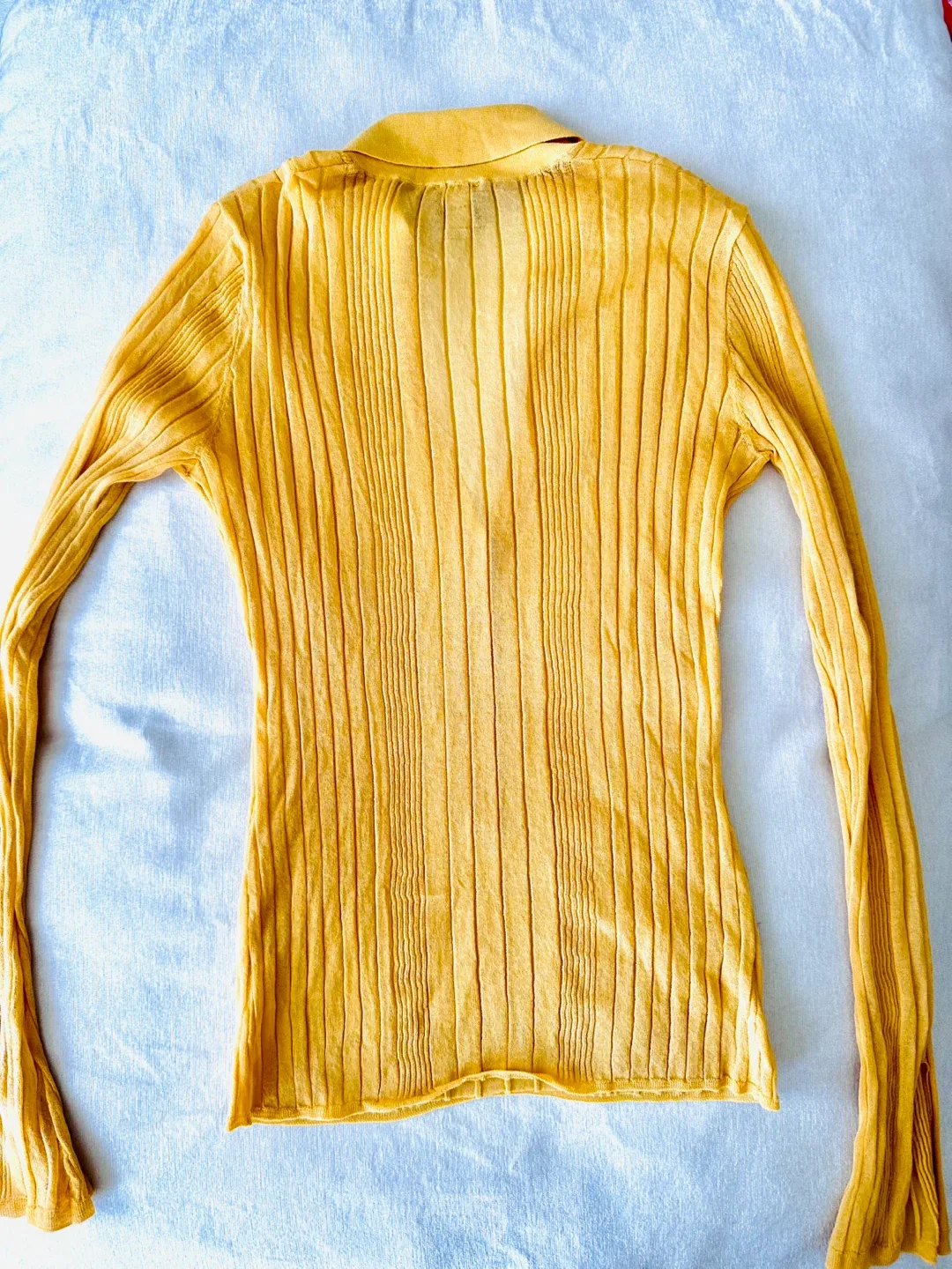 New Pinko Knit Top - Yellow, Size S image indicator(3)