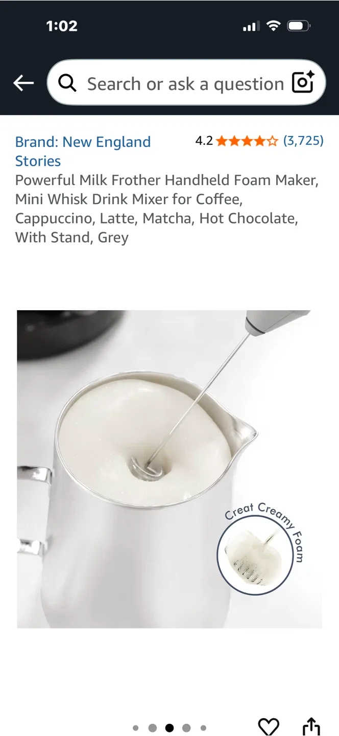 New England Stories Electric Milk Frother - Brand New! image indicator(4)