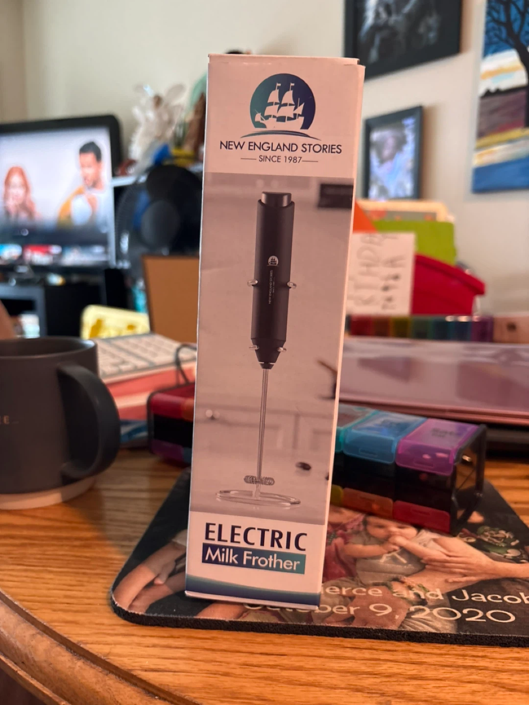 New England Stories Electric Milk Frother - Brand New!
