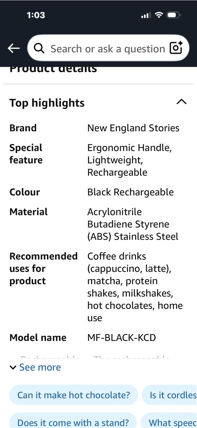 New England Stories Electric Milk Frother - Brand New! image indicator(7)