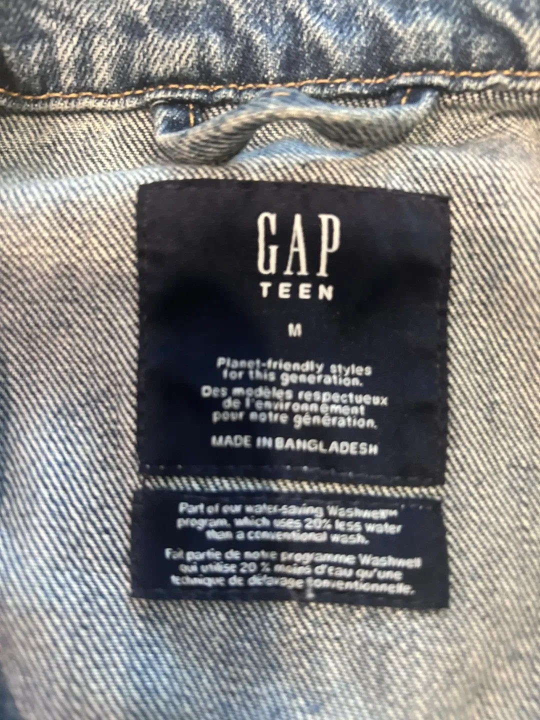 Gap Teen Denim Jacket - Size M image indicator(3)