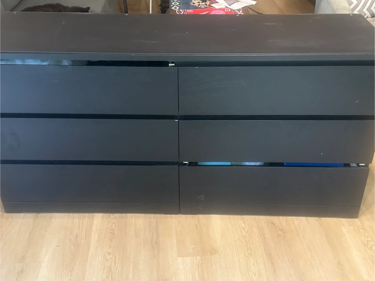 IKEA Hemnes Black-Brown 6-Drawer Dresser