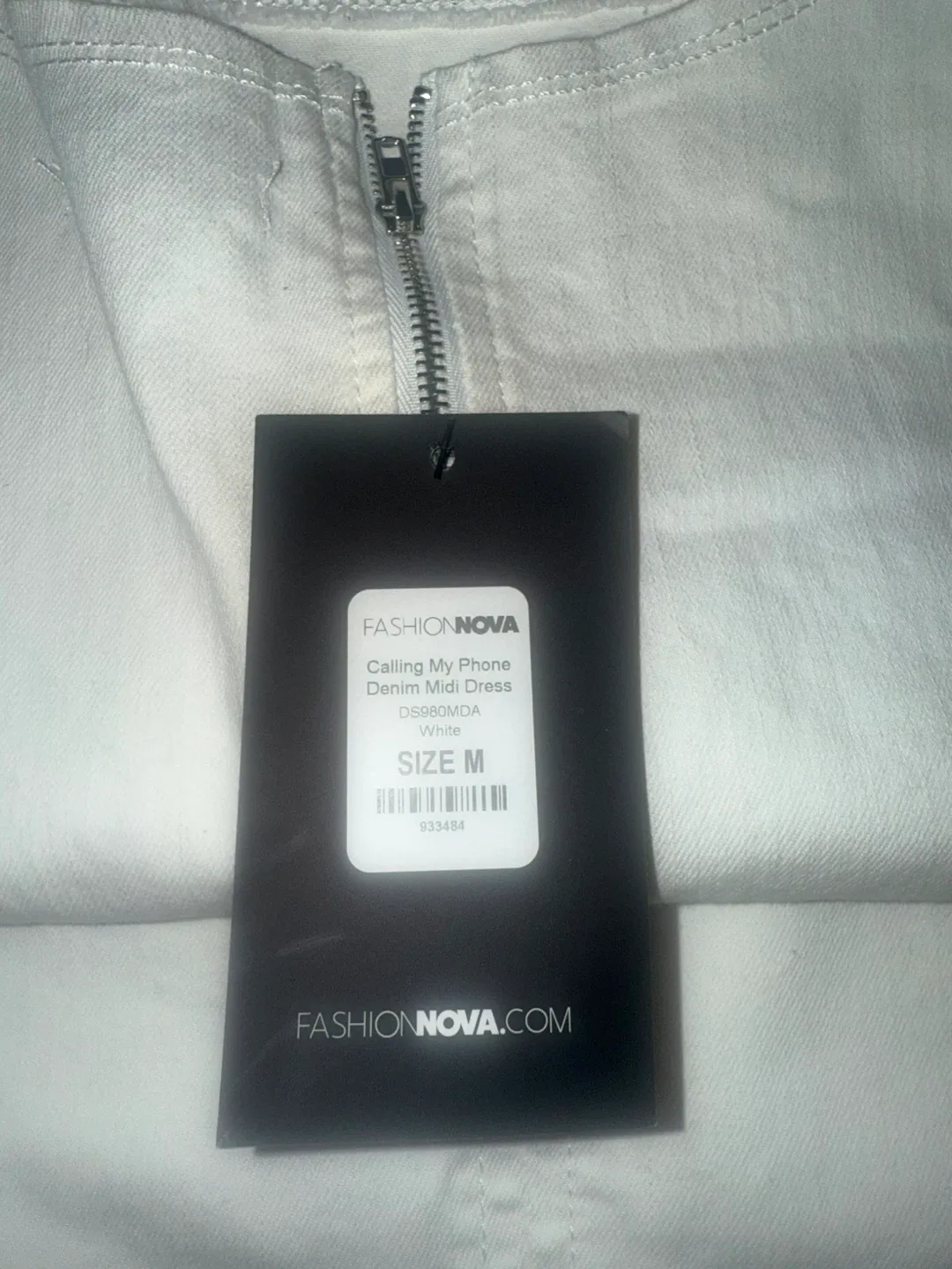 New Fashion Nova Calling My Phone Denim Midi Dress - M image indicator(2)