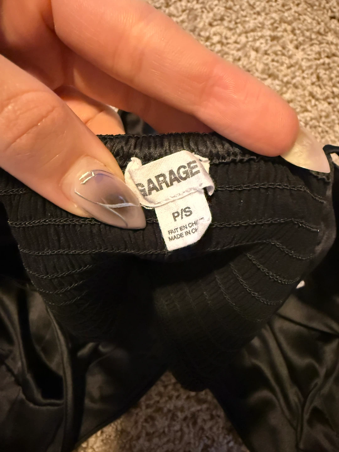 Garage Black Satin Corset Top - photo 3