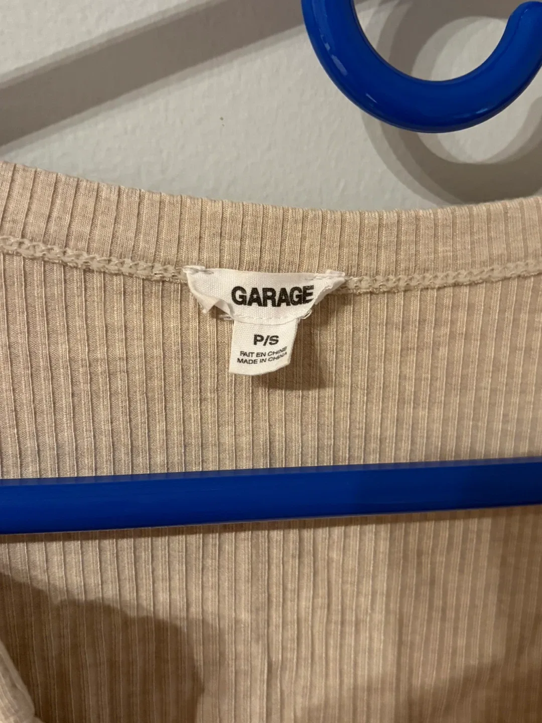 Garage Beige Long Sleeve Top - Size Small image indicator(3)