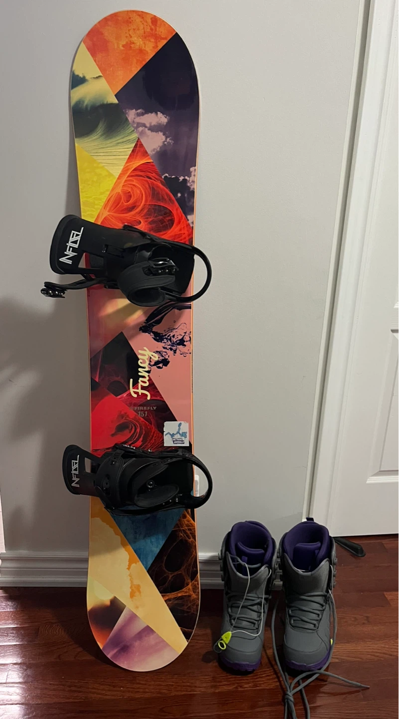 NFIEL Fancy 151 Snowboard & Boots (US 8)