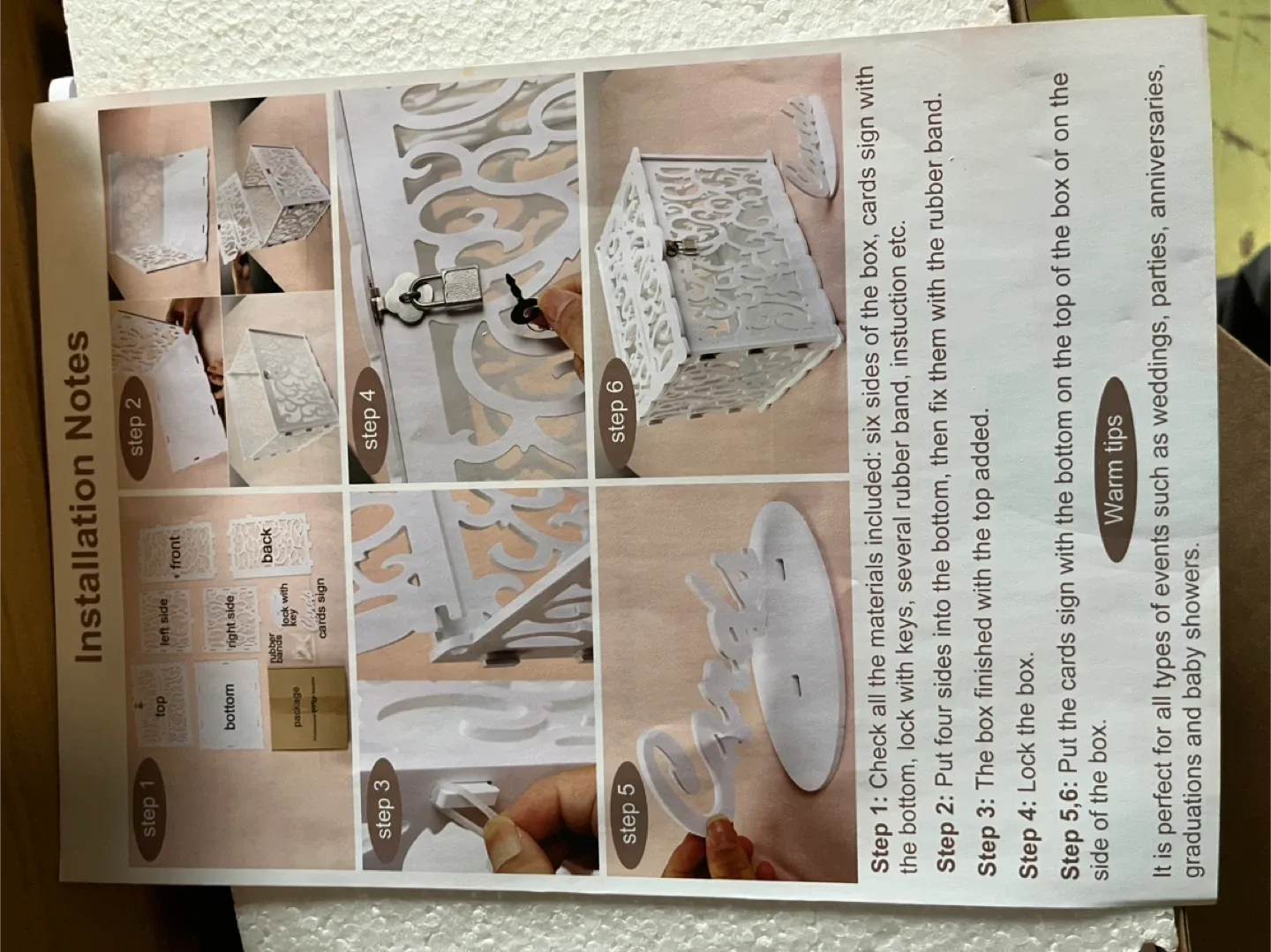 DIY Wedding Card Box with Lock thumbnail