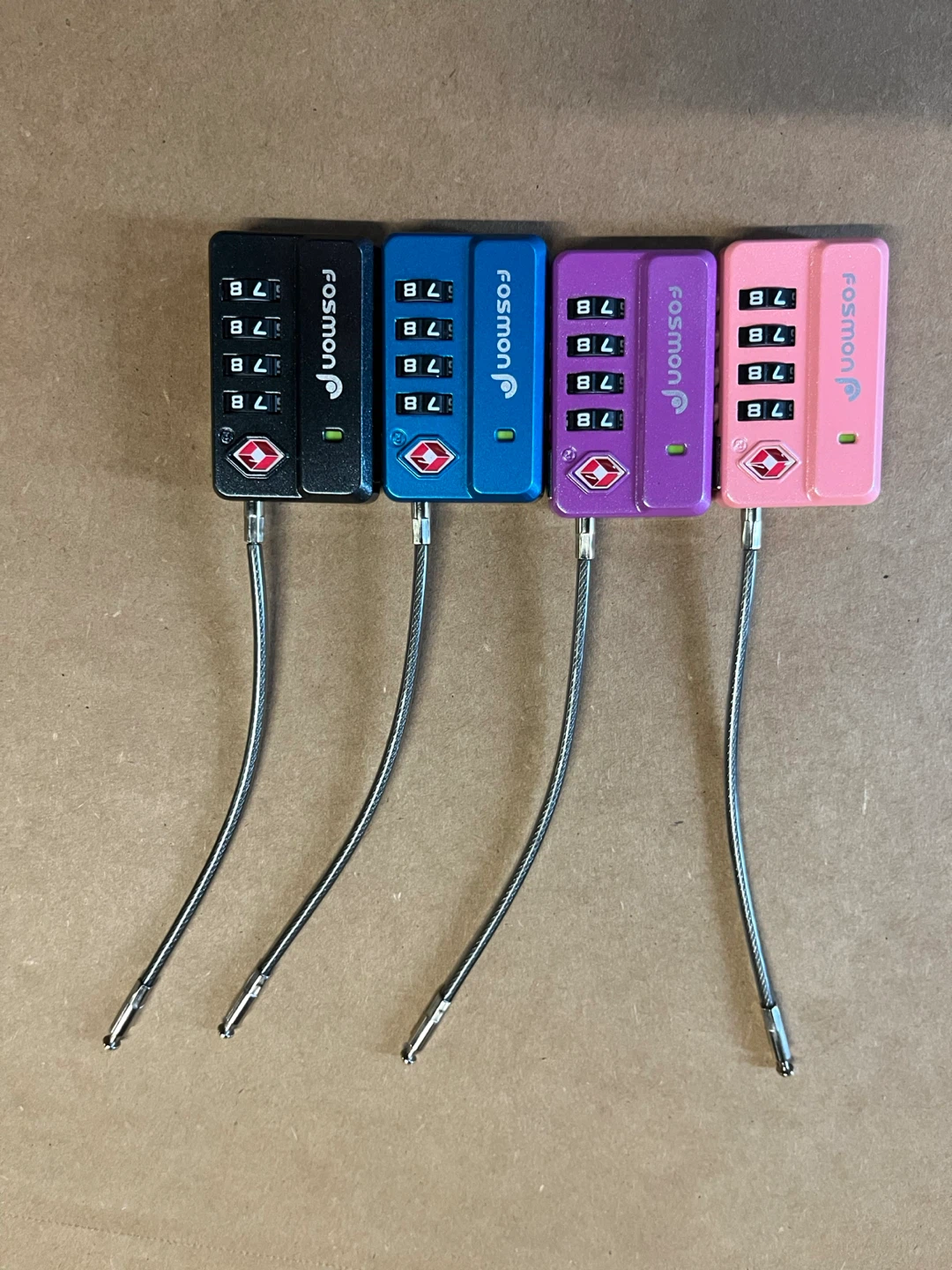Fosmon Luggage Locks - Black, Blue, Purple, Pink