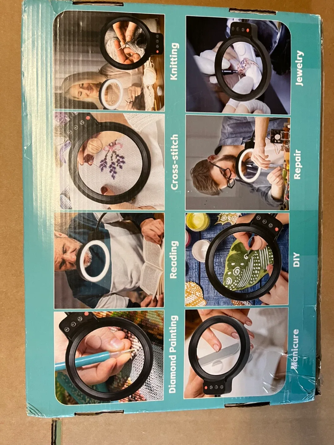 Floor Lamp Magnifying Glass with LED Lights image indicator(3)