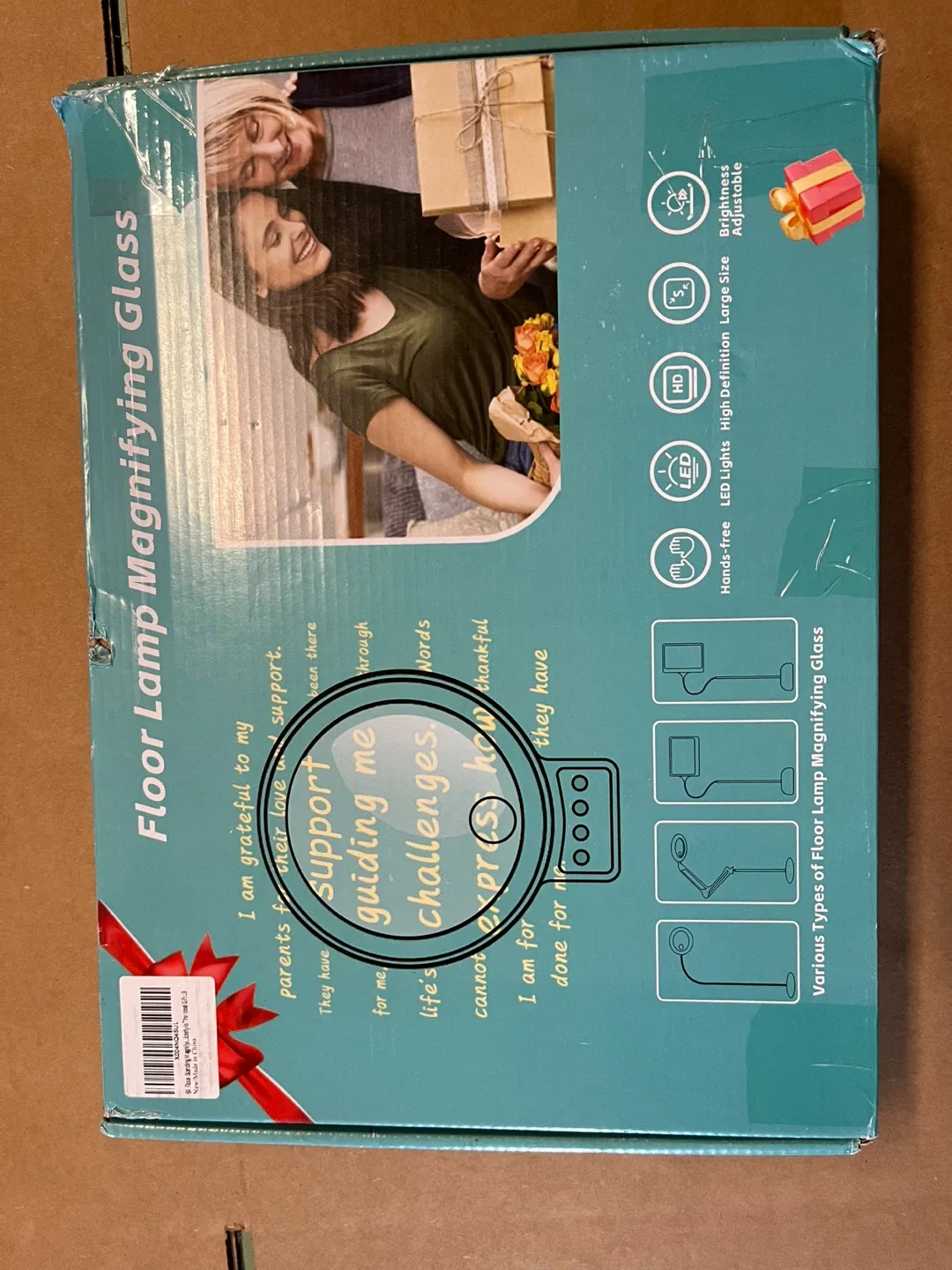 Floor Lamp Magnifying Glass with LED Lights image indicator(2)