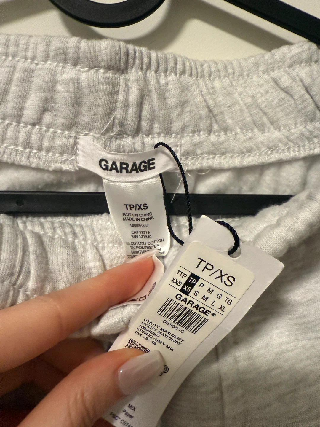 Garage Utility Maxi Skirt - Size XS - Grey - photo 4