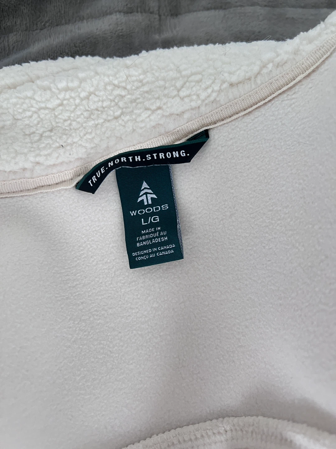 Woods Cream Fleece Jacket - Size L - photo 3