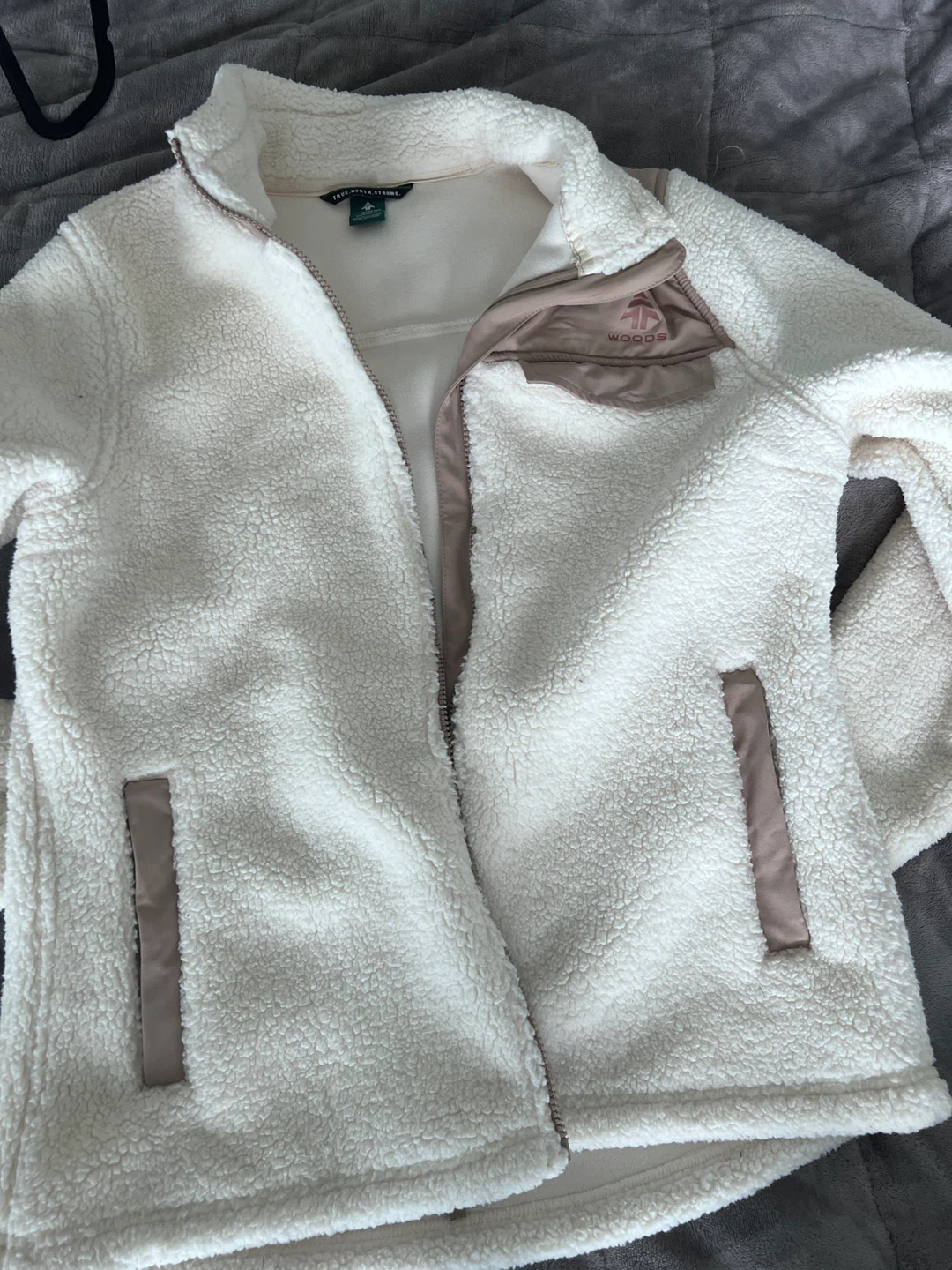 Woods Cream Fleece Jacket - Size L - photo 4