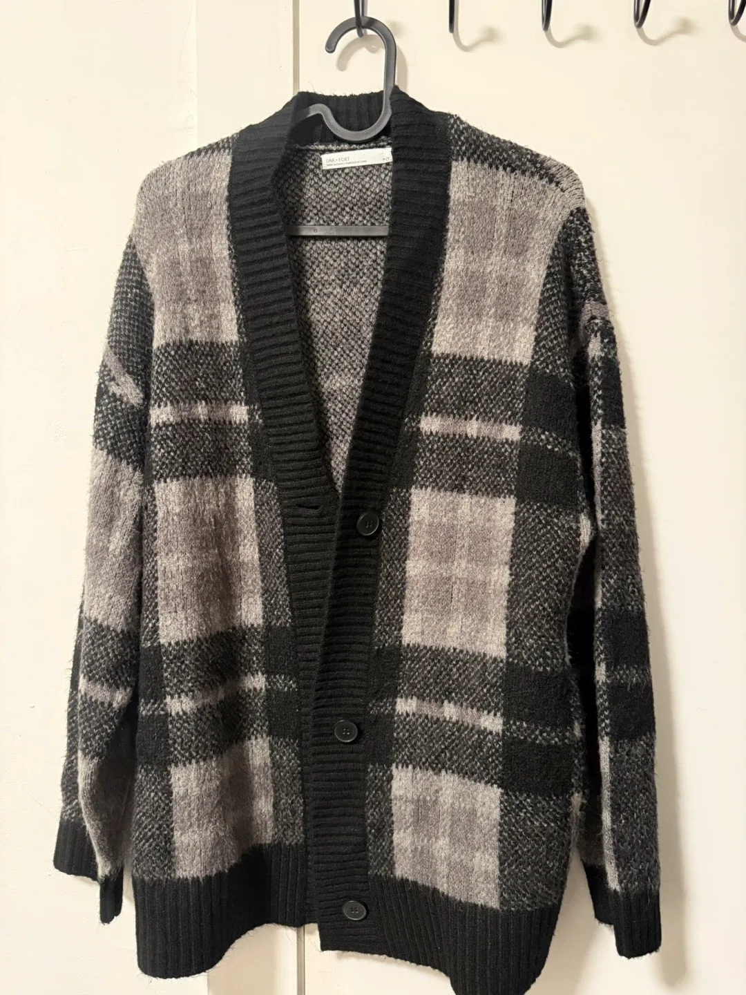 Oak + Fort Plaid Cardigan - Size XS thumbnail